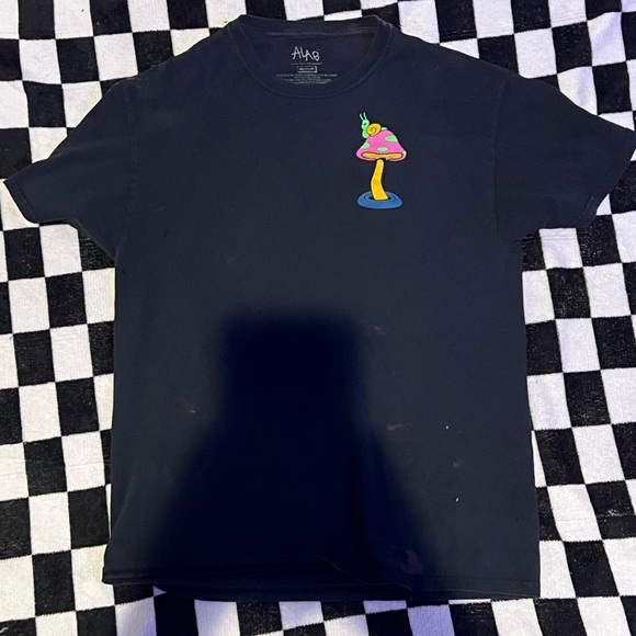 men’s medium space mushroom snail t shirt - Picture 1 of 2